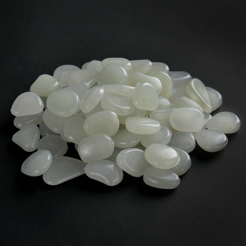 Fluorescent decorative pebbles