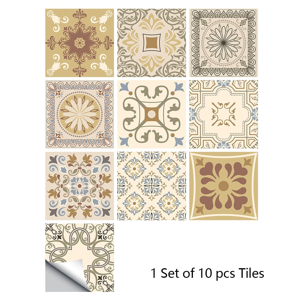 10x Stickers Mosaïque - Carré
