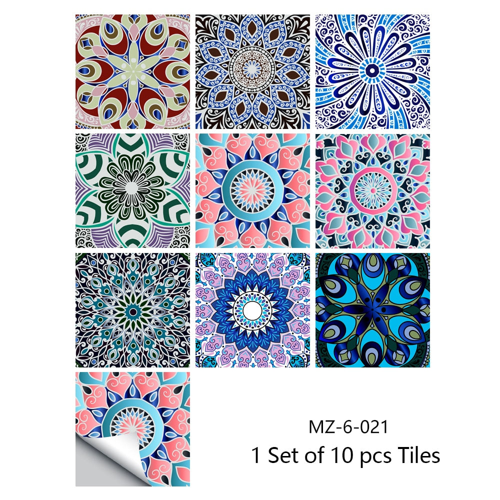10x Stickers Mosaïque - Carré