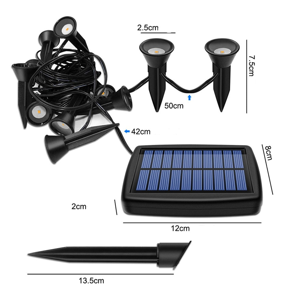 Lot de 10 lampes piquets solaires