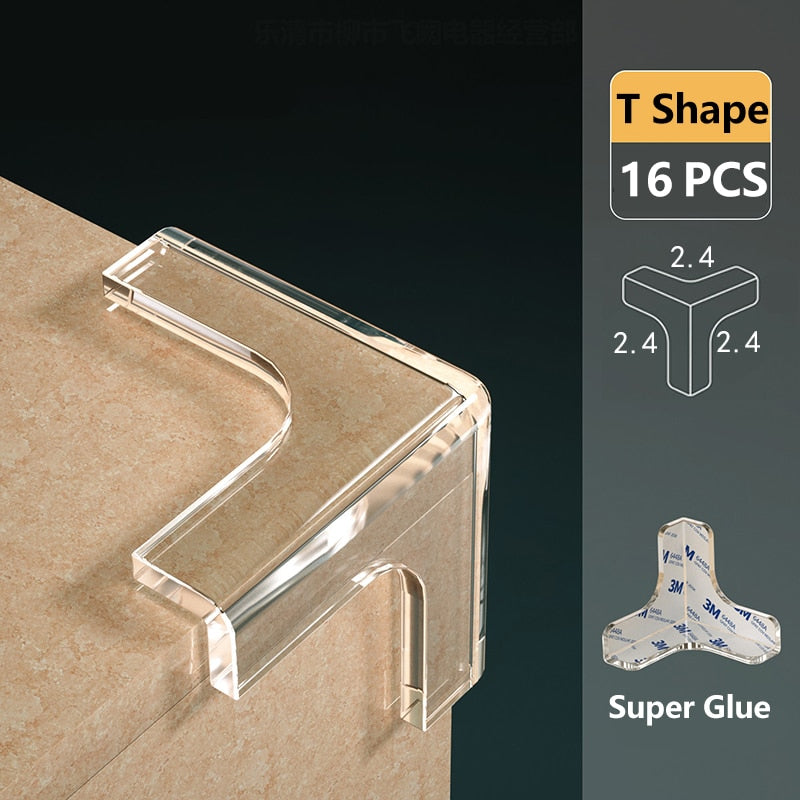 16 x Protecteurs d'angles de meuble en silicone