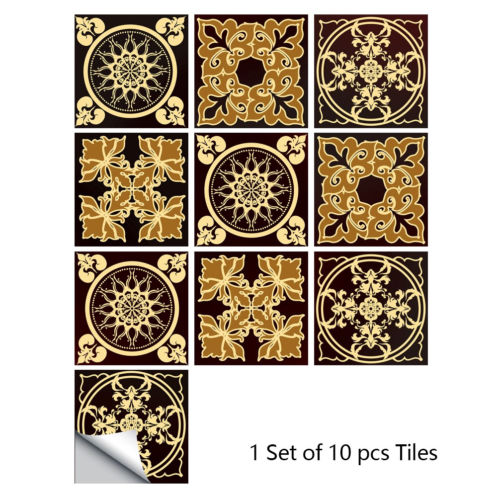 10x Stickers Mosaïque - Carré