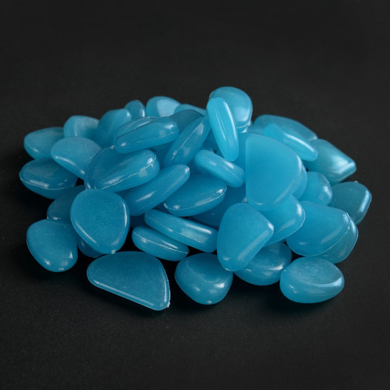 Fluorescent decorative pebbles