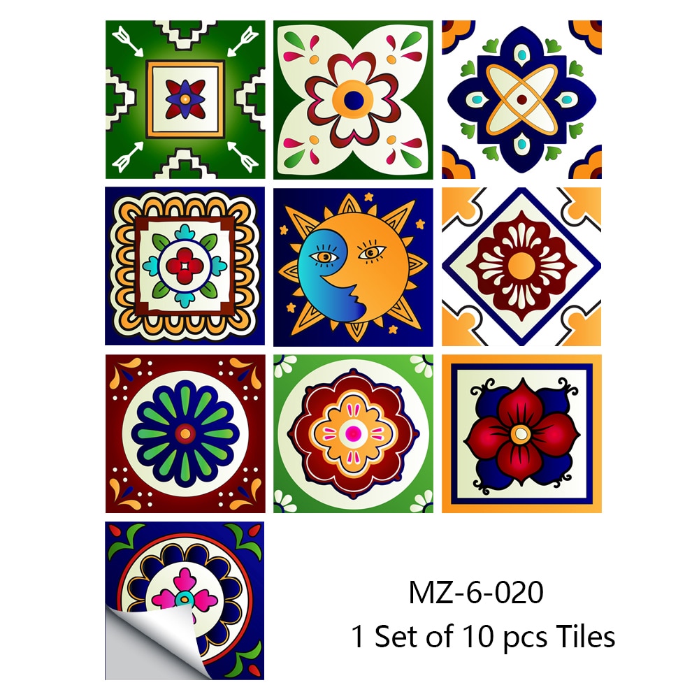 10x Stickers Mosaïque - Carré