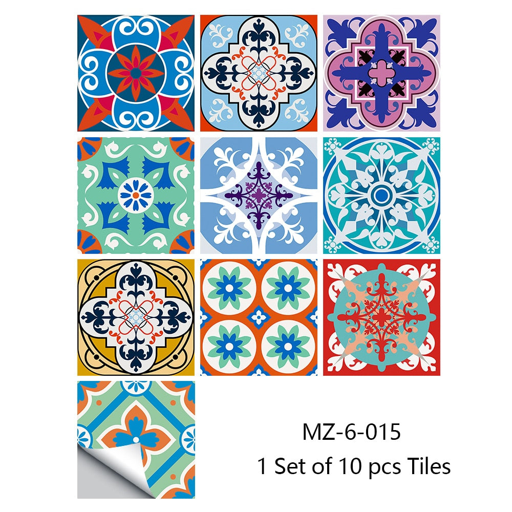 10x Stickers Mosaïque - Carré
