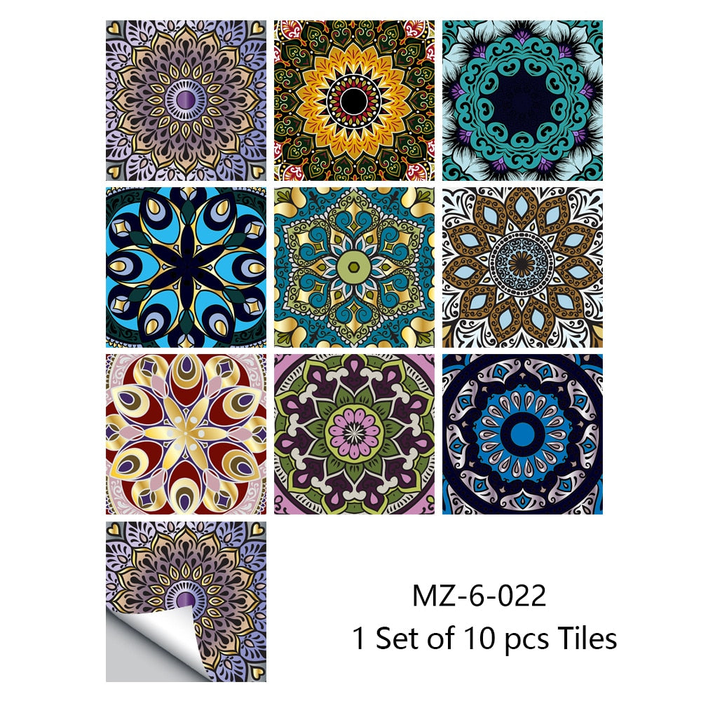 10x Stickers Mosaïque - Carré
