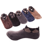 2x Paires de chaussettes d'intérieur épaisses et antidérapantes