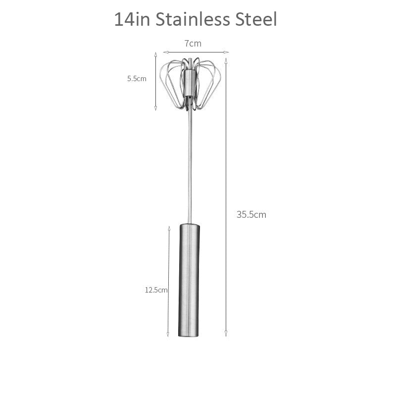 Semi-automatic stainless steel whisk