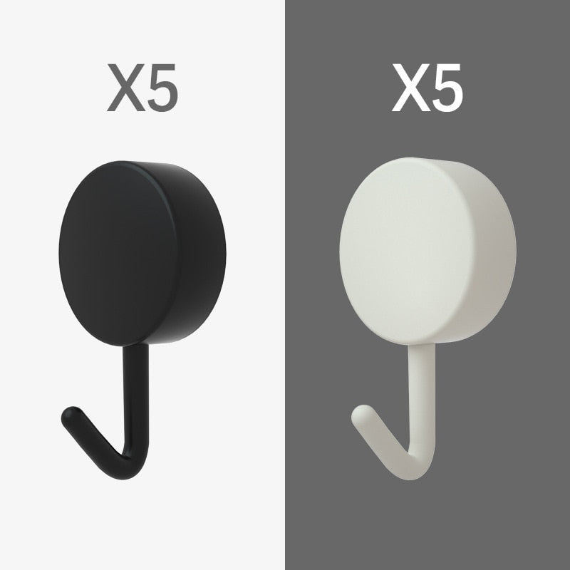Pack of 10 colorful self-adhesive wall hooks