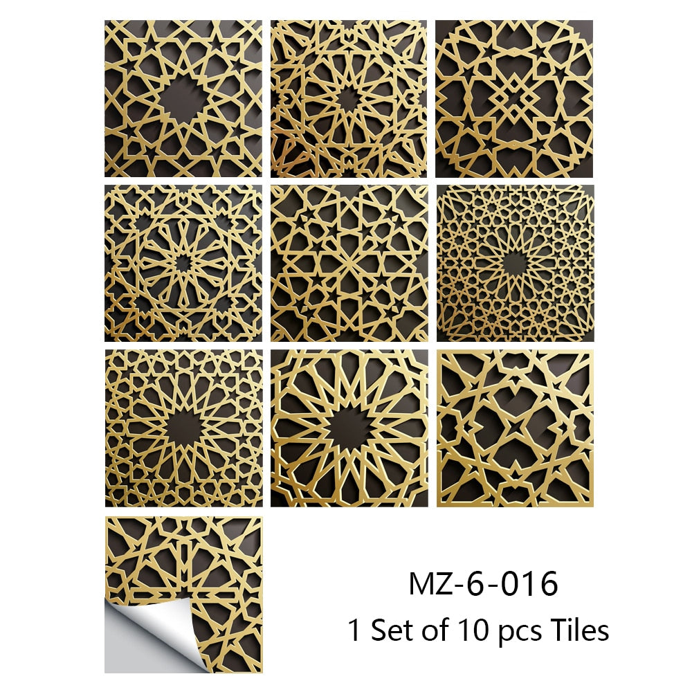 10x Stickers Mosaïque - Carré