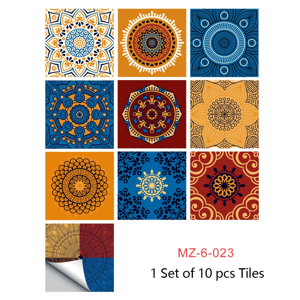 10x Stickers Mosaïque - Carré