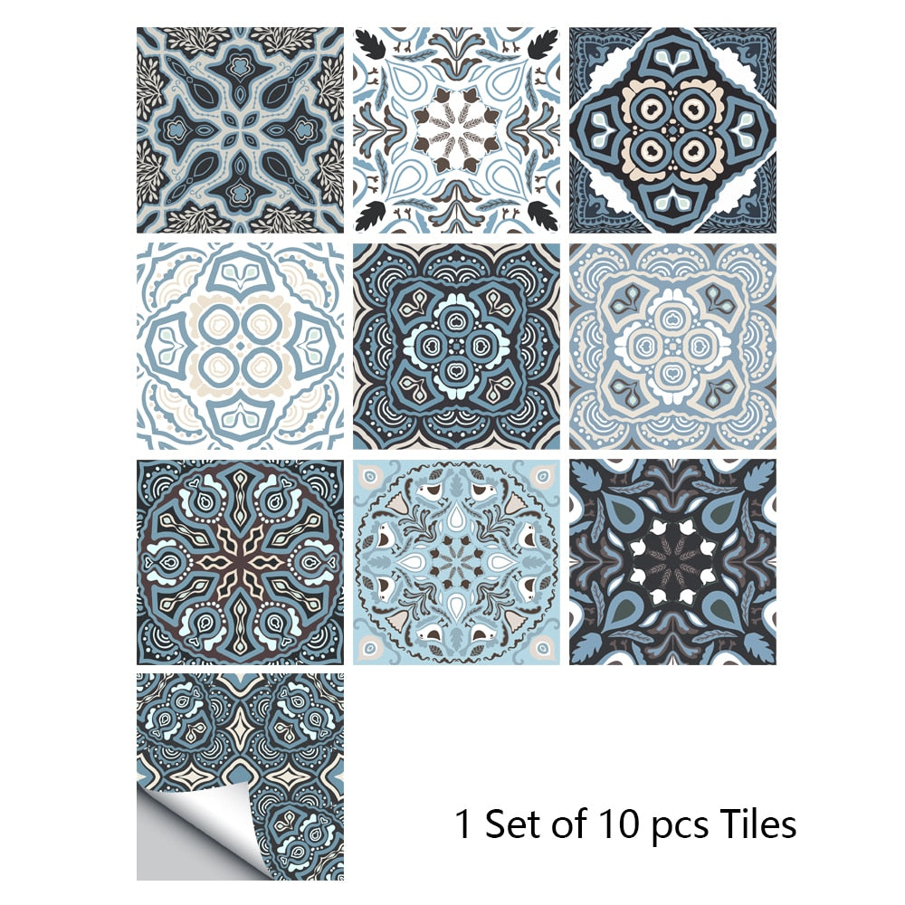 10x Stickers Mosaïque - Carré