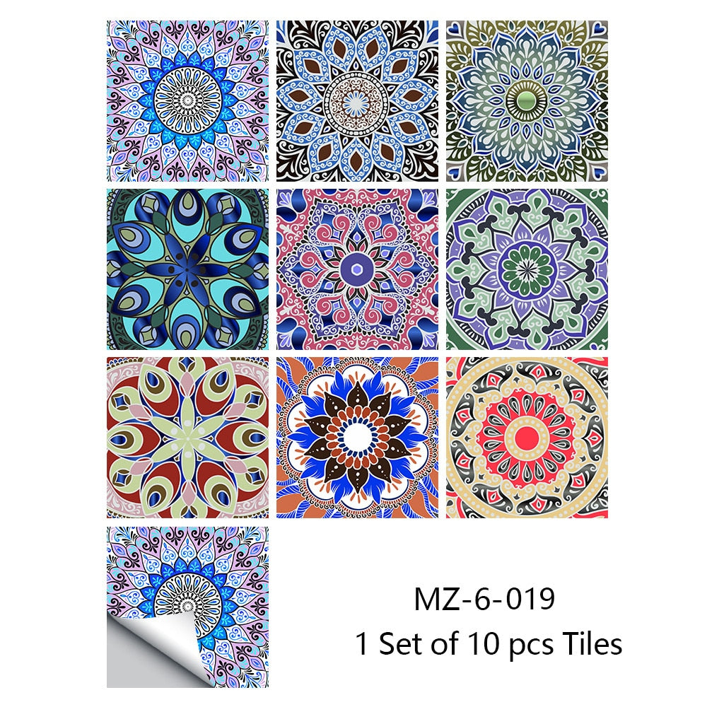 10x Stickers Mosaïque - Carré