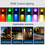 Lot de 4 Appliques murales solaires RVB