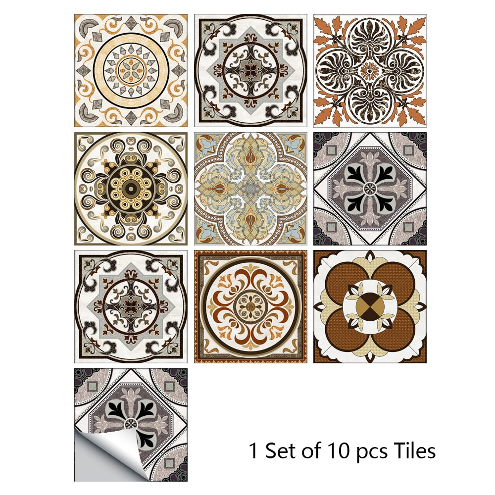10x Stickers Mosaïque - Carré