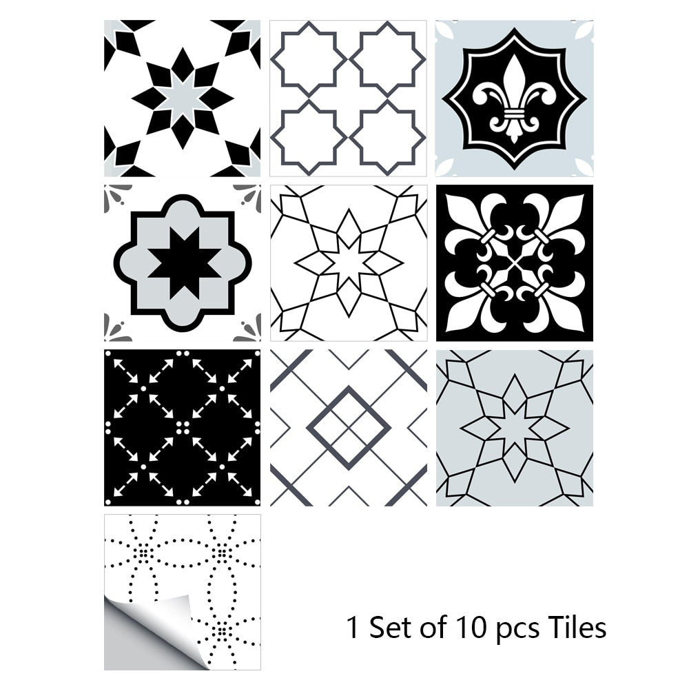 10x Stickers Mosaïque - Carré