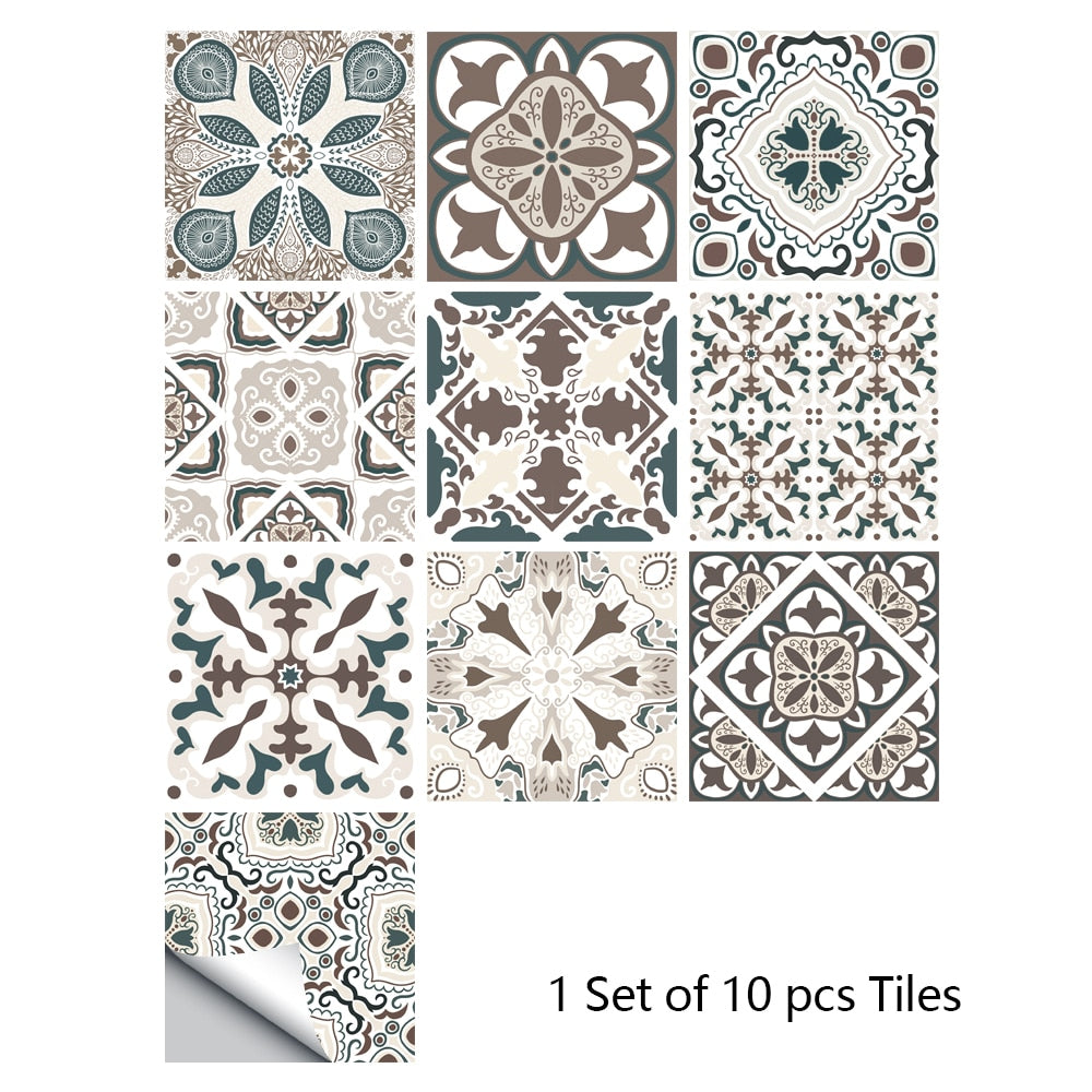 10x Stickers Mosaïque - Carré