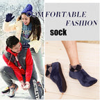 2x Paires de chaussettes d'intérieur épaisses et antidérapantes