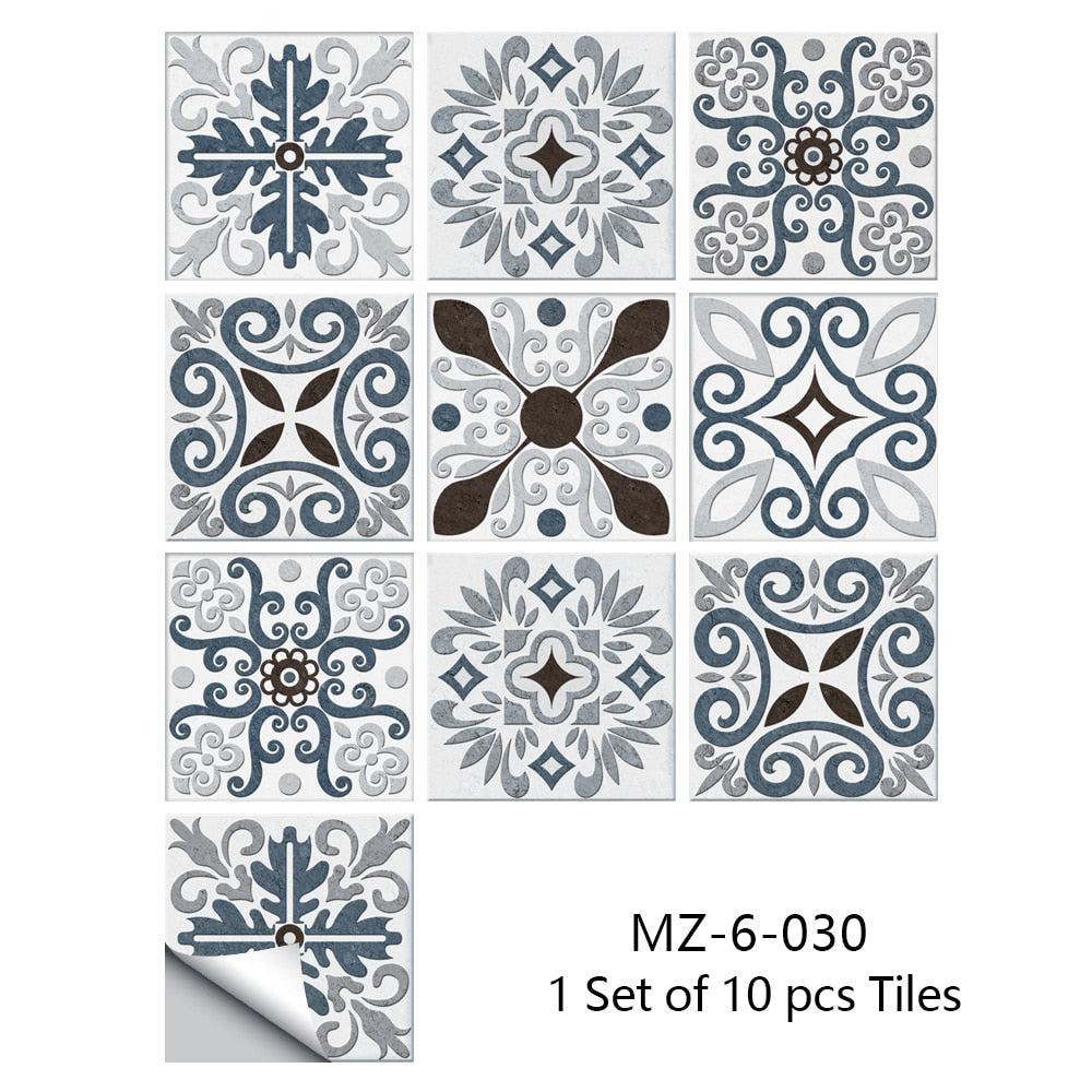 10x Stickers Mosaïque - Carré