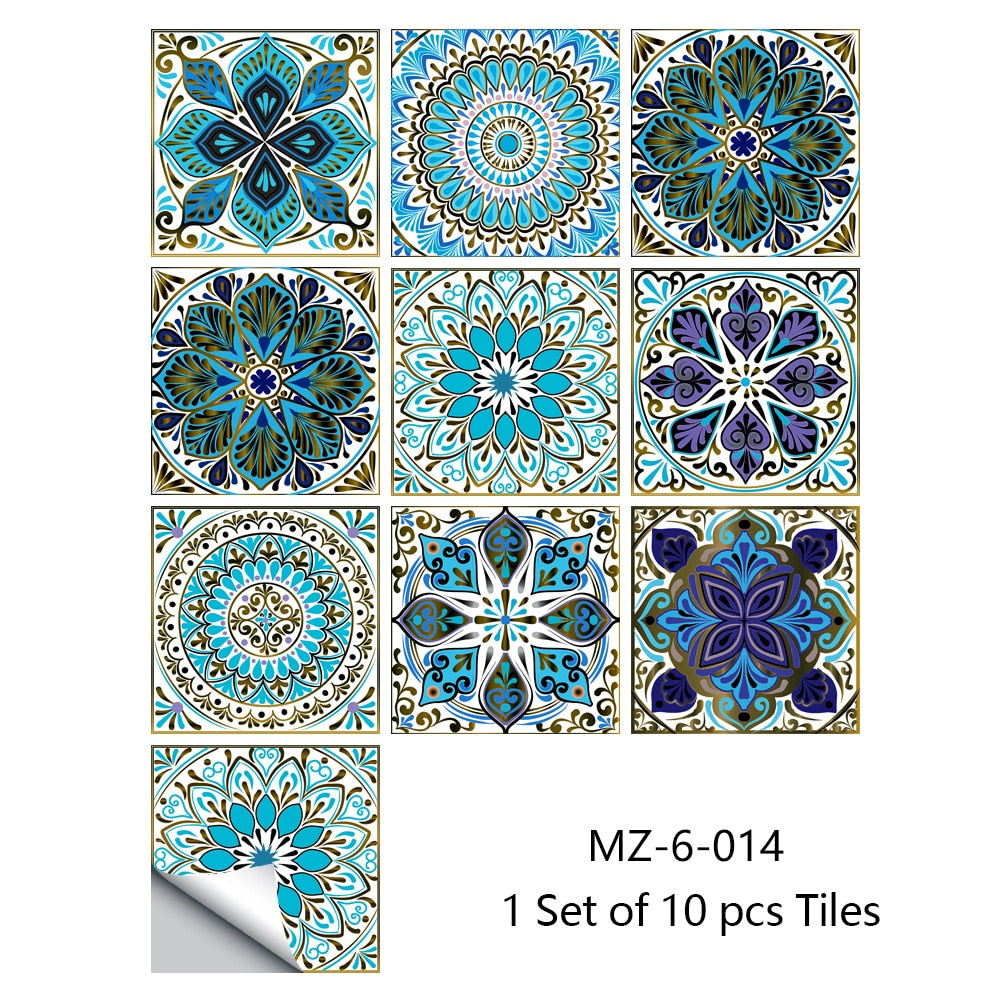 10x Stickers Mosaïque - Carré