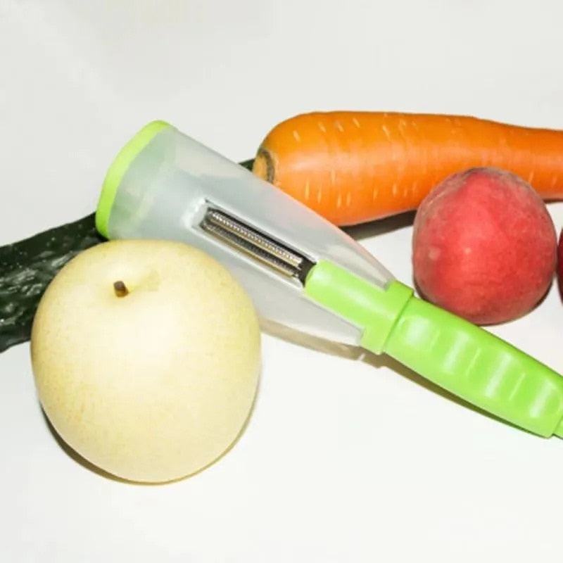 Économe de fruits et légumes avec résevoir