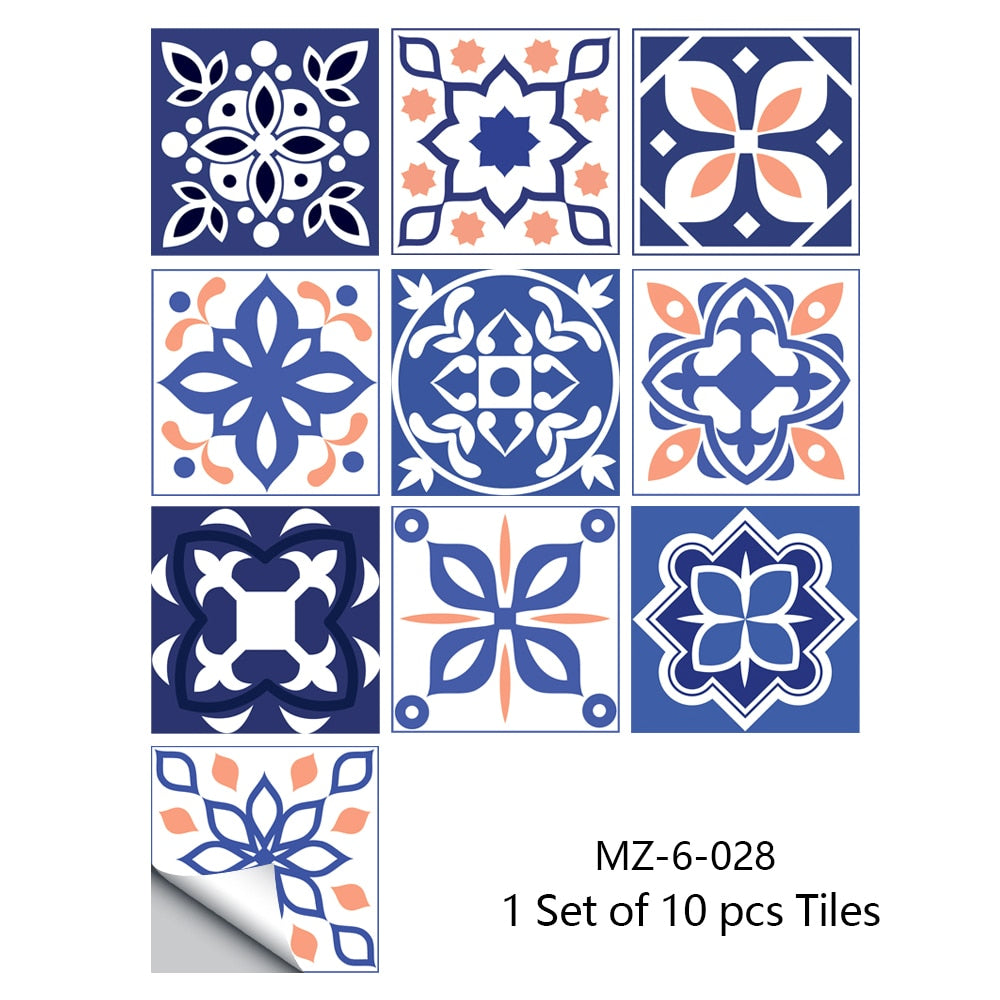 10x Stickers Mosaïque - Carré