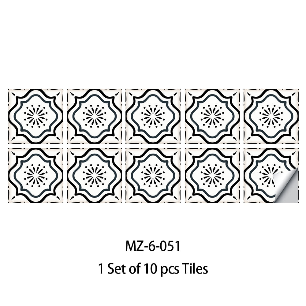 10x Stickers Mosaïque - Carré