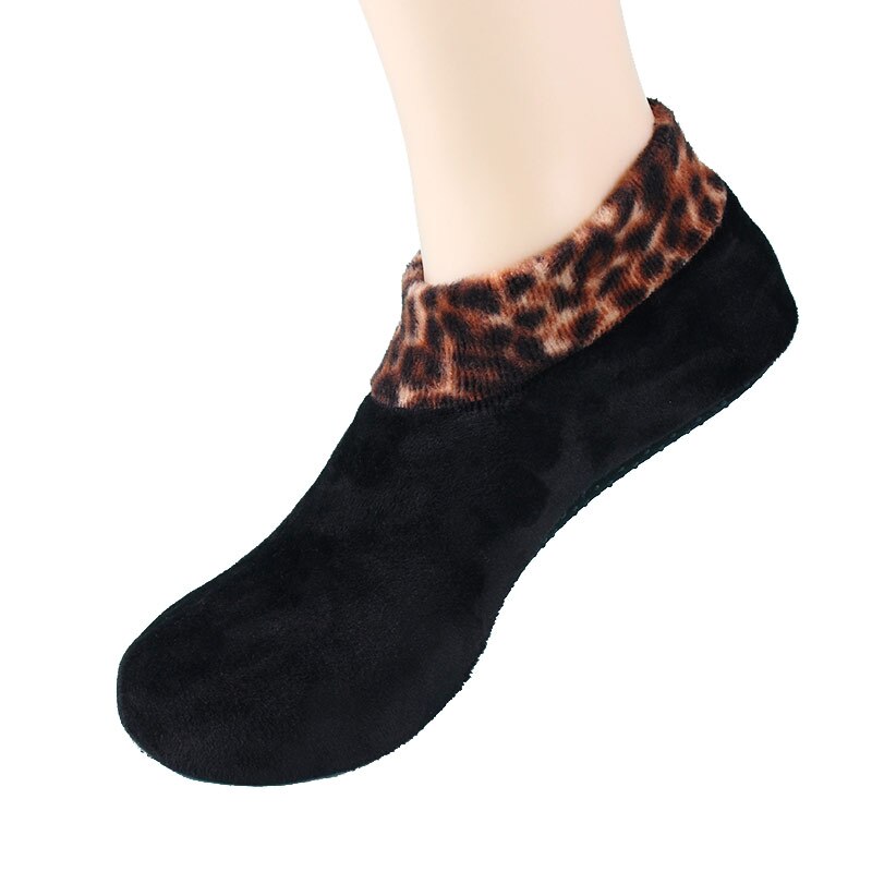 2x Paires de chaussettes d'intérieur épaisses et antidérapantes