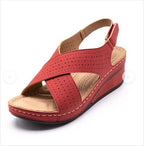 Sandales d'été compensées - femme