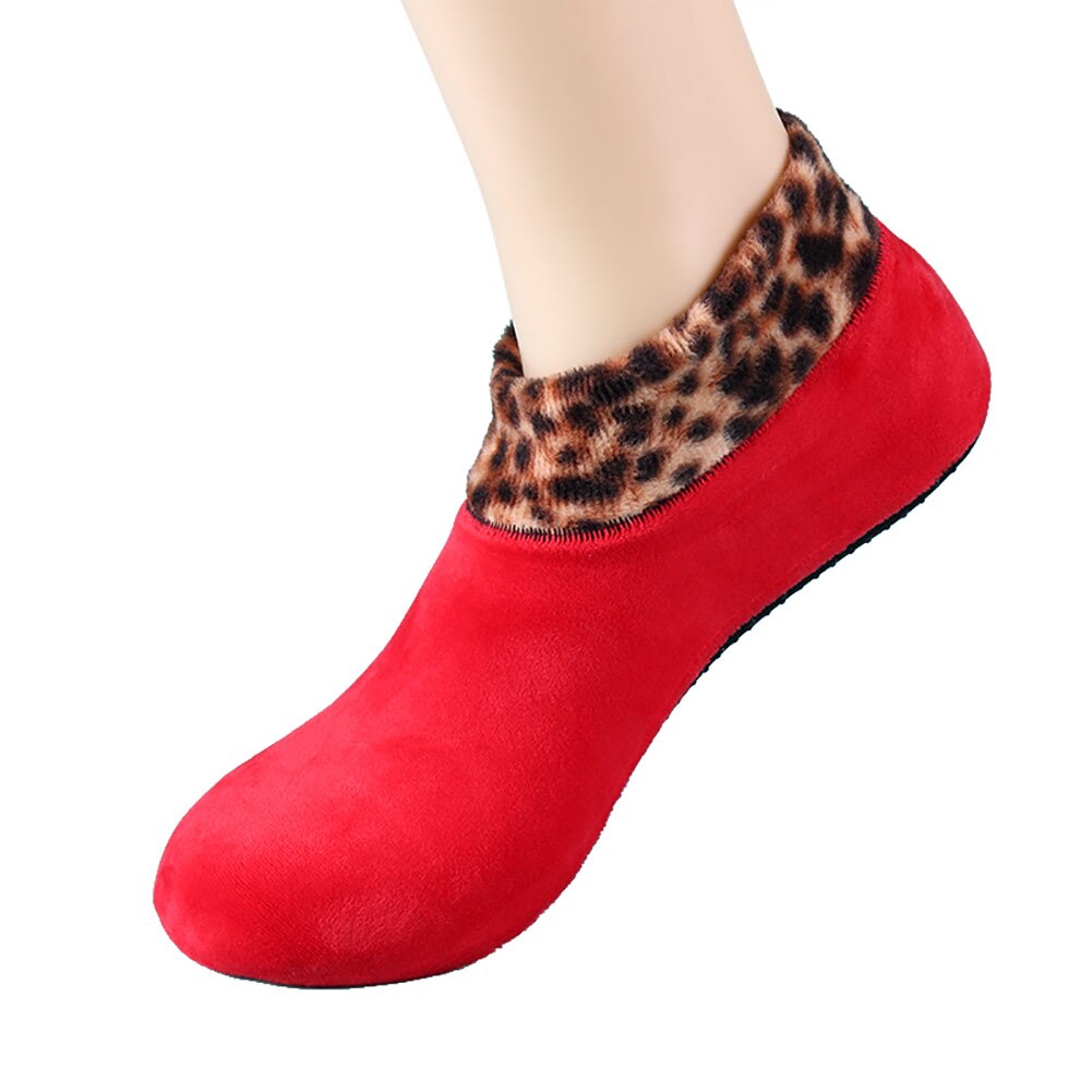 2x Paires de chaussettes d'intérieur épaisses et antidérapantes