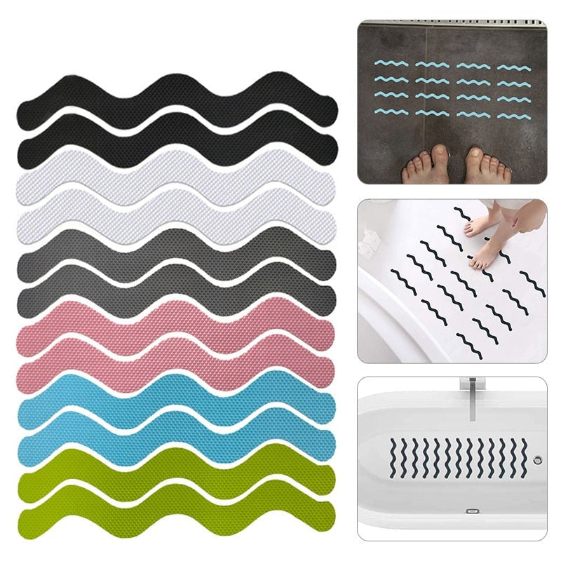 Lot de 24 bandes antidérapantes adhésives