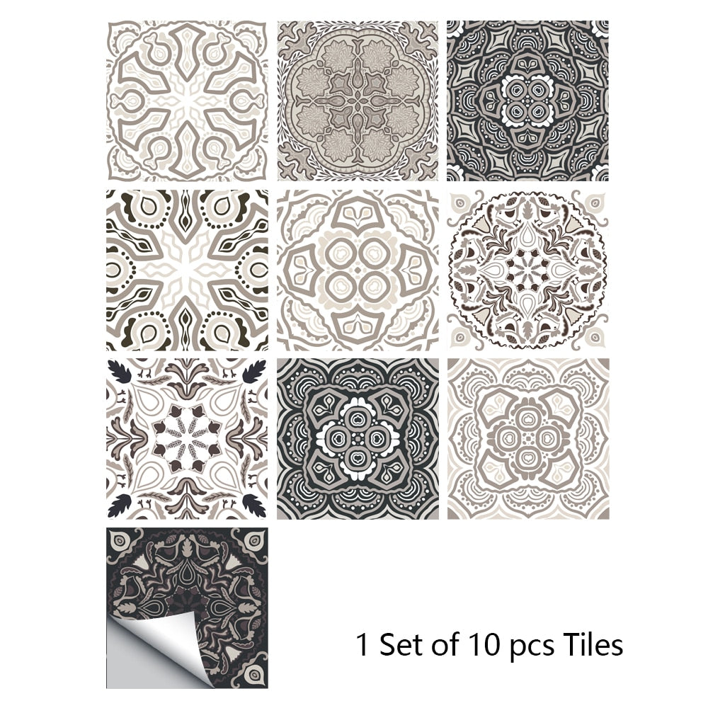 10x Stickers Mosaïque - Carré