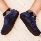 2x Paires de chaussettes d'intérieur épaisses et antidérapantes
