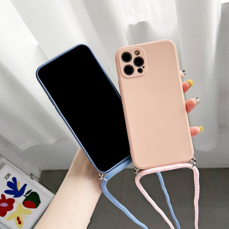 Coque de téléphone avec cordon