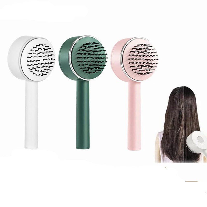 Brosse à cheveux auto-nettoyante