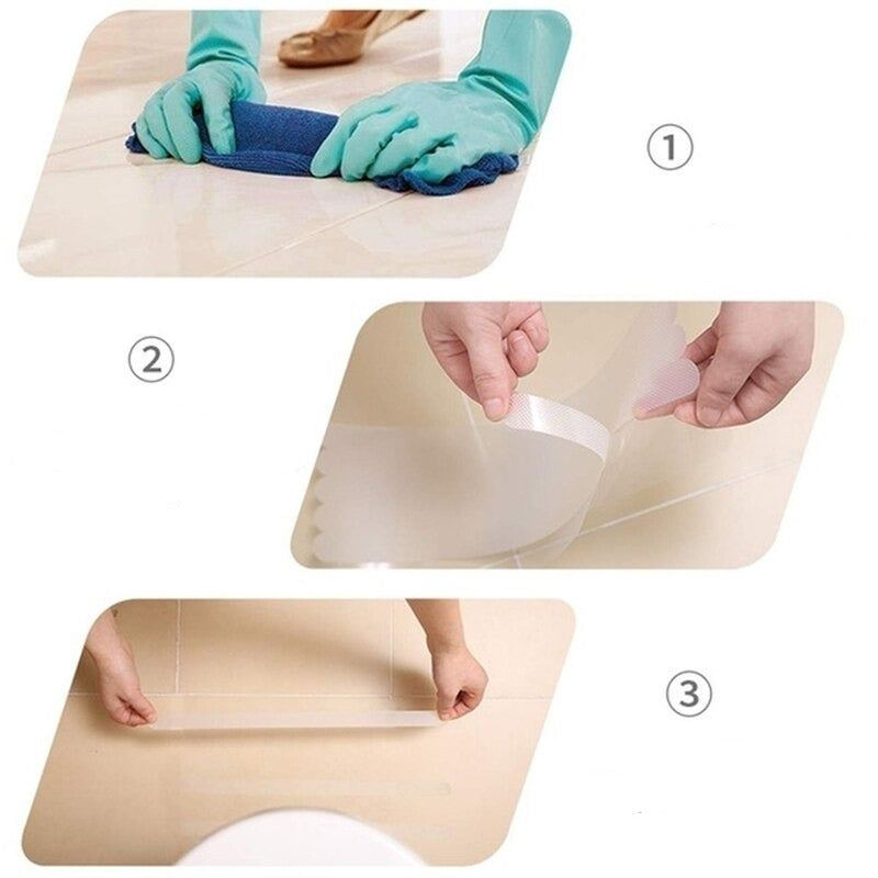 Lot de 24 bandes antidérapantes adhésives