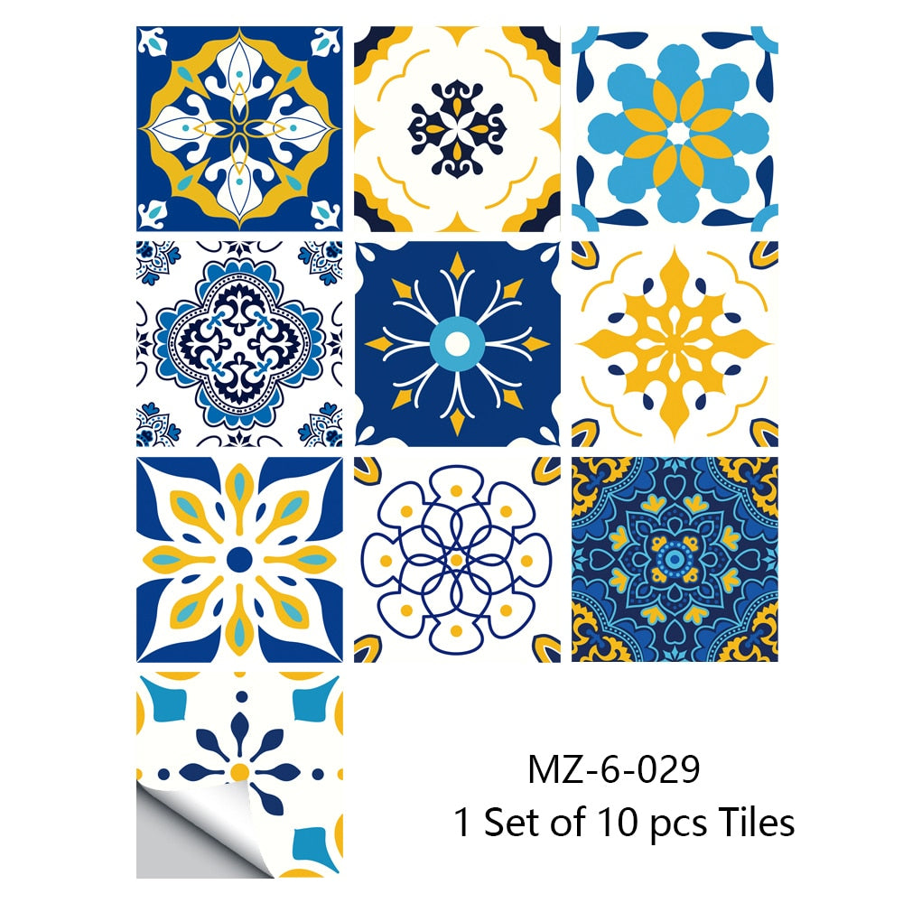 10x Stickers Mosaïque - Carré