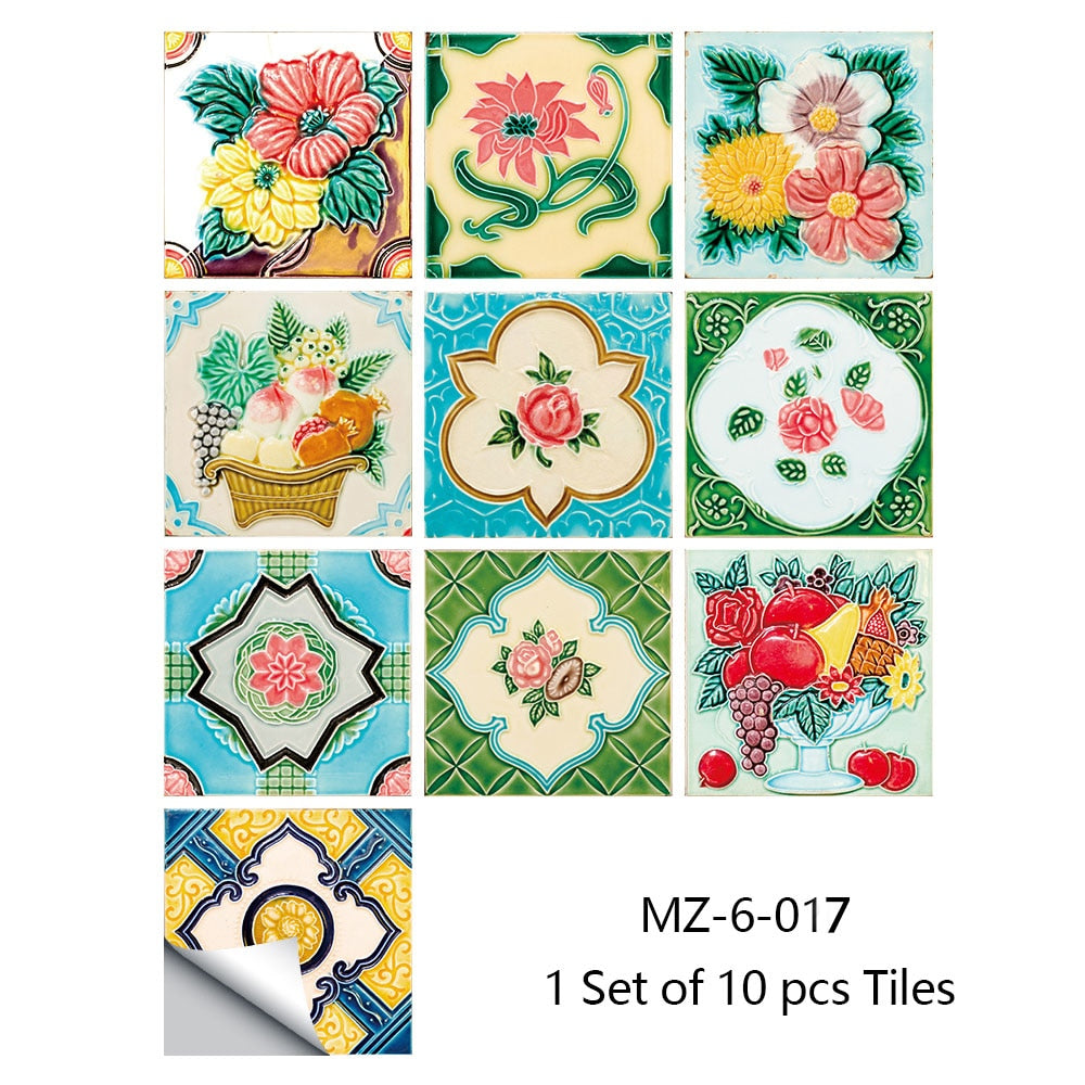 10x Stickers Mosaïque - Carré