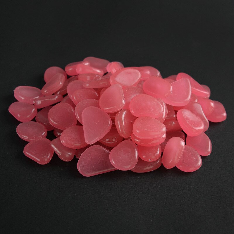 Fluorescent decorative pebbles