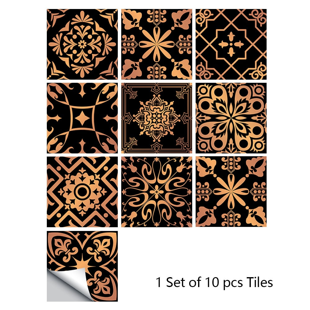 10x Stickers Mosaïque - Carré