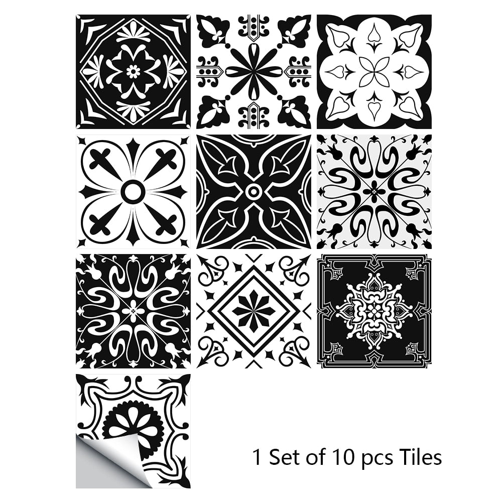 10x Stickers Mosaïque - Carré