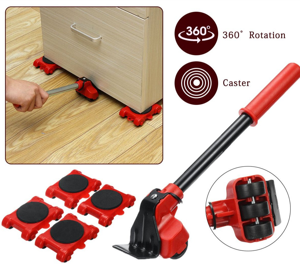 Kit déplace meuble à roulettes