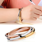 Set de 3 bracelets Jonc Acier