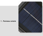 Lampe solaire convertible 2 en 1