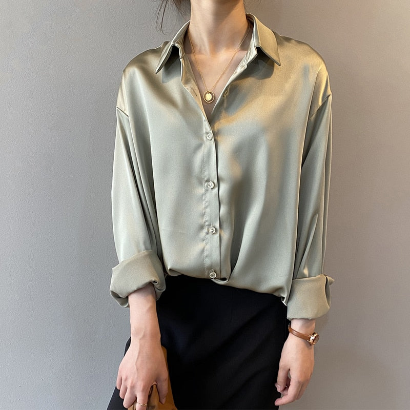 Timeless Satin Blouse - Women
