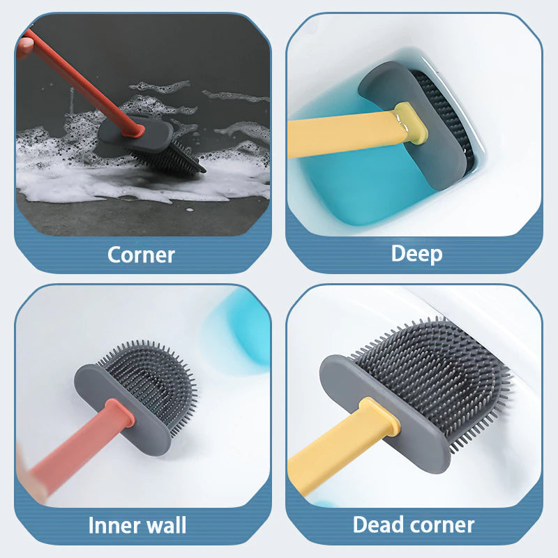 Brosse WC en silicone souple