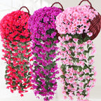 Panier de fleurs suspendu - Violettes, Orchidées, Roses..