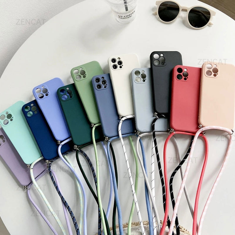 Coque de téléphone avec cordon