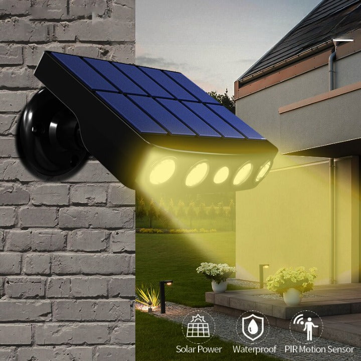 Solar LED Wall Light - 3 Smart Modes Sensor + Remote Control