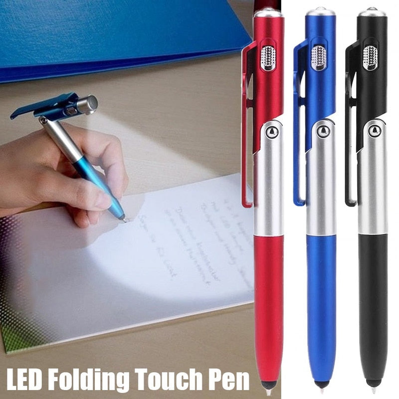 3x Stylo pliable avec lumière LED intégrée